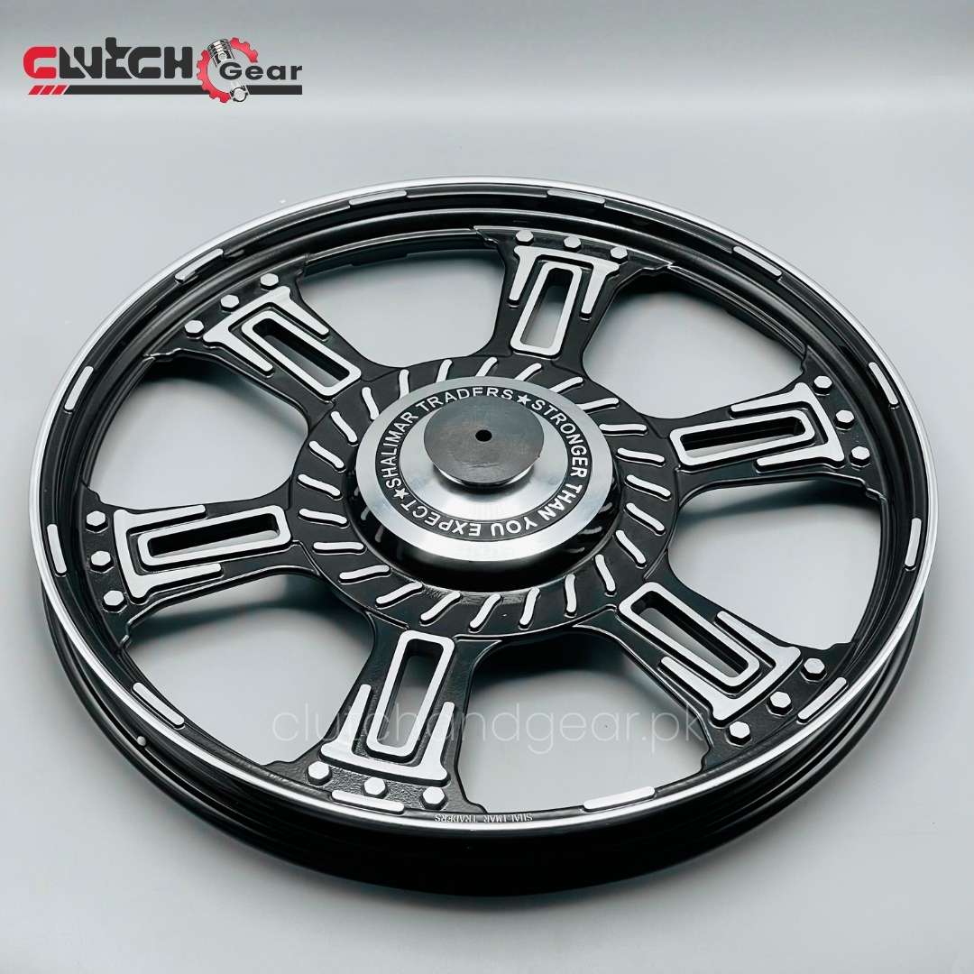Gear Rim Rcp10 Silver & Black Alloy Rim CG125 - Clutch and Gear