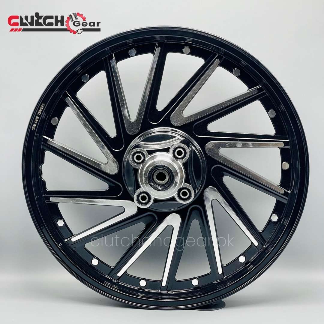 Gear Rim Rcp10 CG125 Alloy Rim Silver & Black - Clutch and Gear