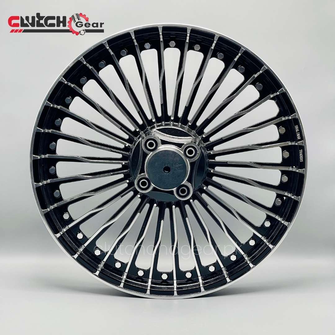 Gear Rim Spring Black and Silver Alloy Rim for CG125 - Clutch and Gear