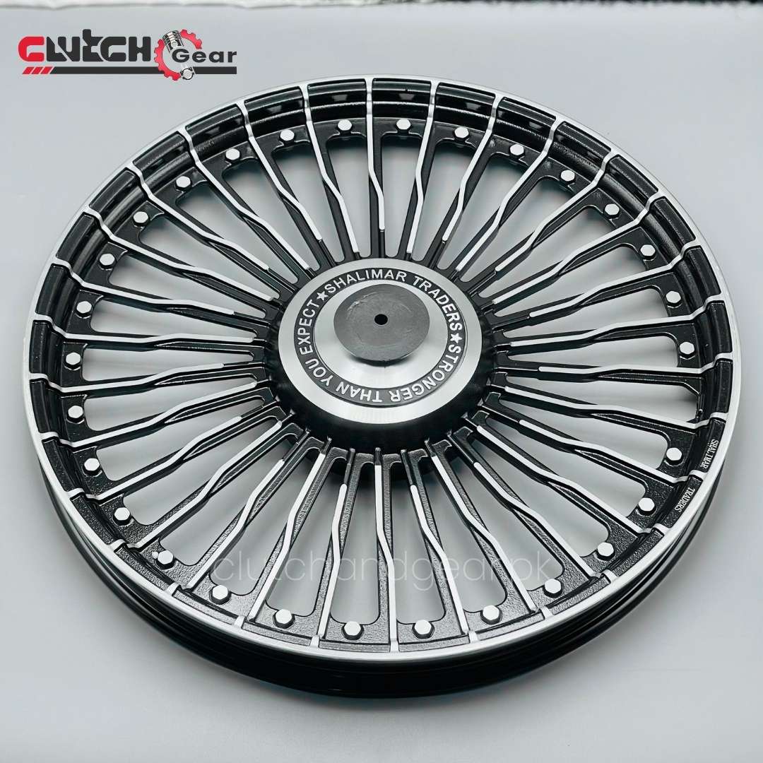 Gear Rim Rcp10 Black and Silver Alloy Rim for CG125 - Clutch and Gear