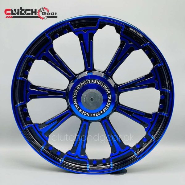 Bold Black & Blue Alloy Rim for CG125 - Clutch and Gear