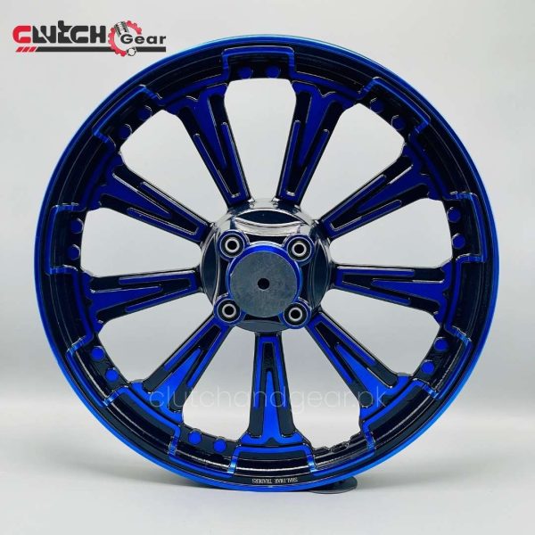 Bold Black & Blue Alloy Rim for CG125 - Clutch and Gear