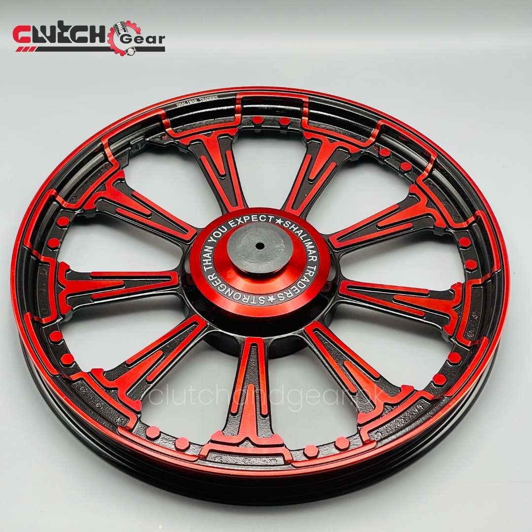 Gear Rim Rcp10 Red and Black Bold Alloy Rim for CG125 - Clutch and Gear