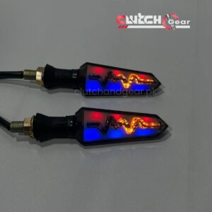 Police Flasher With Yellow Heat Beat Running Indicator